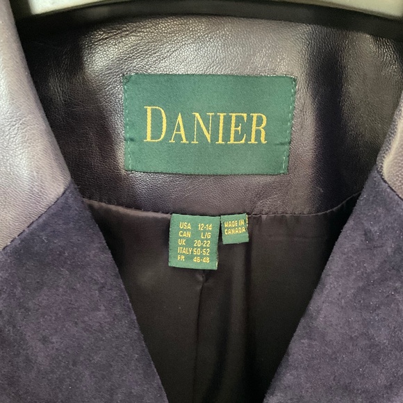 Danier Genuine Suede and Leather Purple Jacket Size Large - Picture 4 of 16